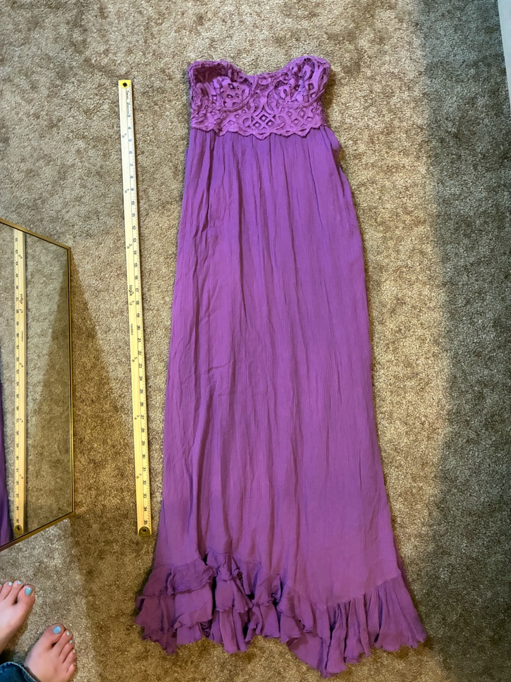 Free People Purple Strapless Dress